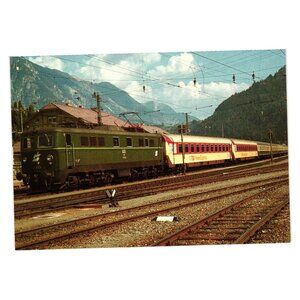 ÖBB Elektro Passenger Train1110.23 TUI Express Postcard Landeck Austria 1982